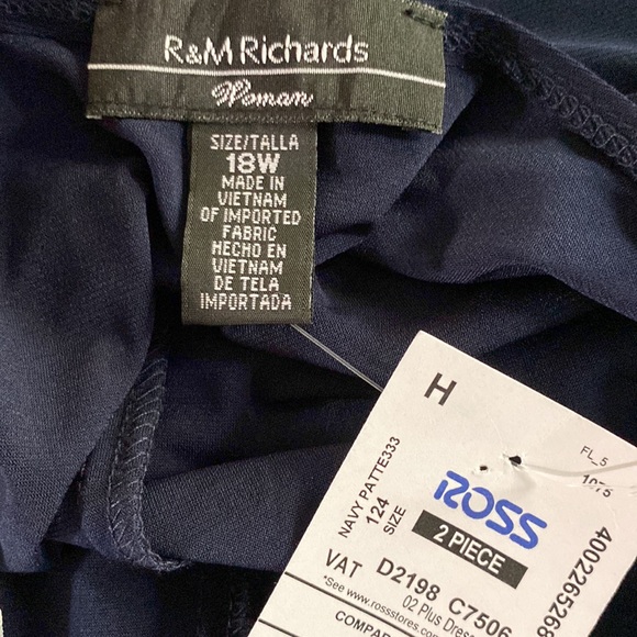 R&M Richards women’s two piece suit navy blue size 18 W - Picture 11 of 14